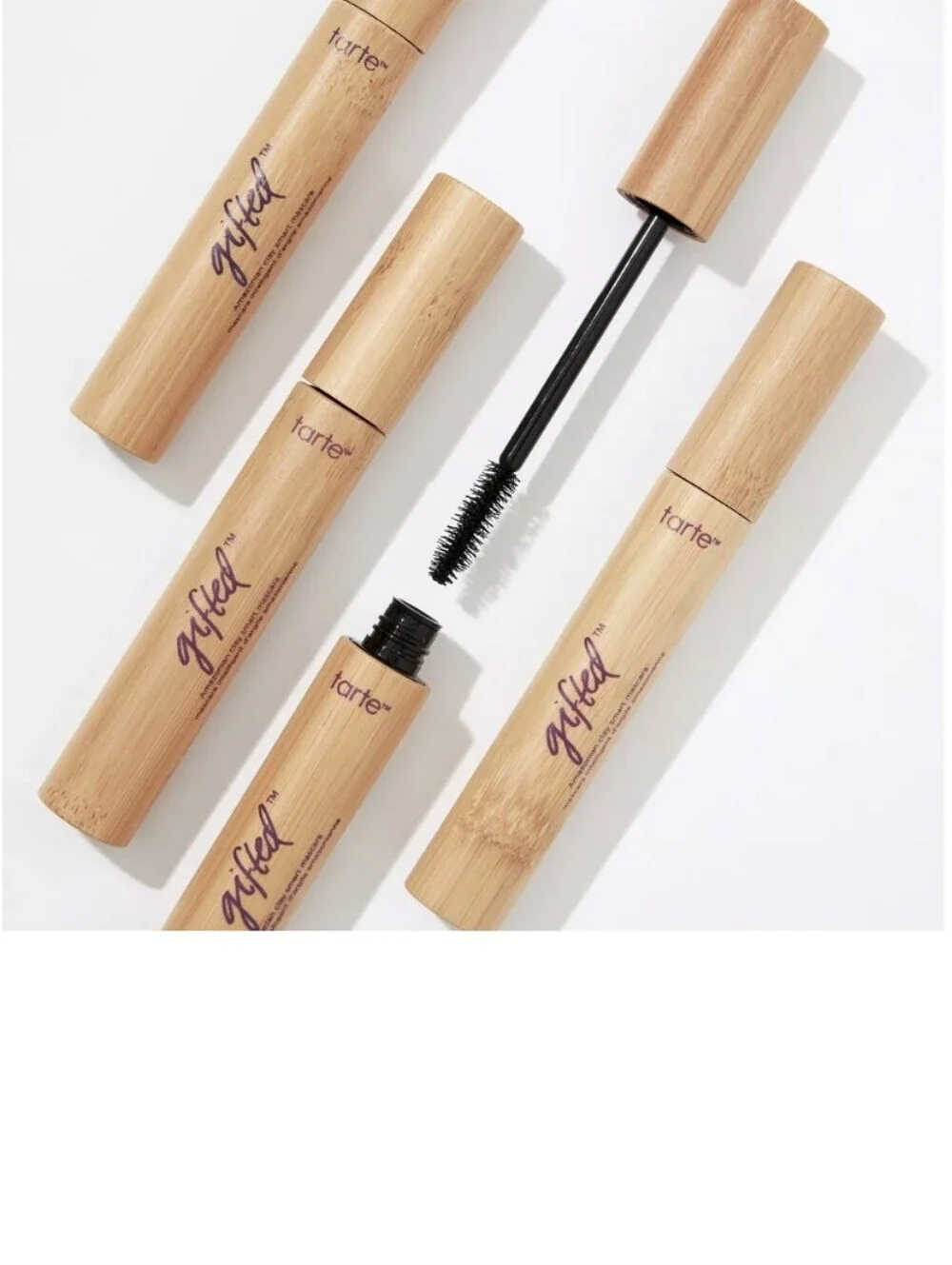 Tarte Gifted Amazonian Clay Smart Mascara in Natural Bamboo Tube: Black, FS, NIB